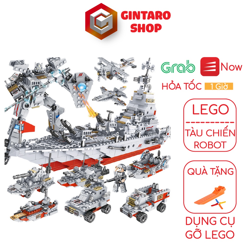 Bộ xếp hình Lego tàu robot 1000 chi tiết cho bé , Đồ chơi lắp ráp Lego giúp phát triển tư duy và sáng tạo GINTARO SHOP