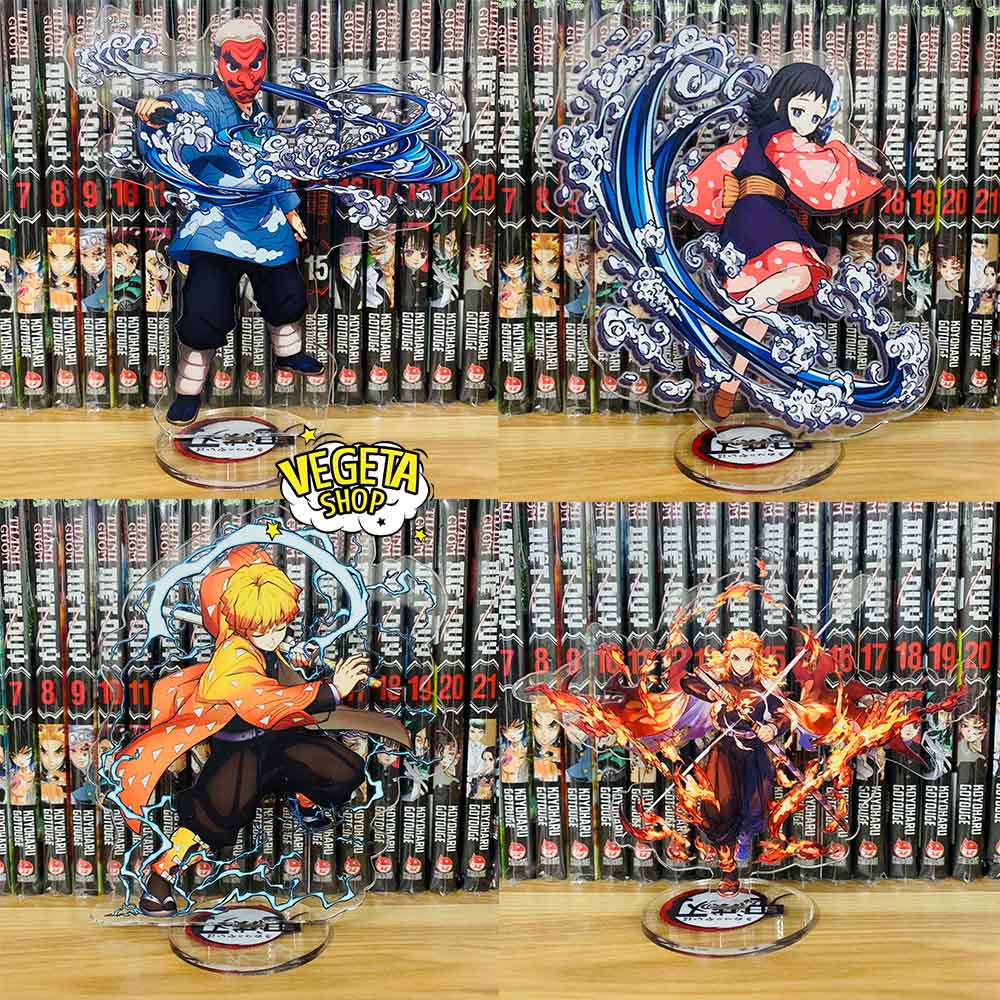 Mô Hình Tượng Standee Acrylic Mica 2 mặt - Thanh Gươm Diệt Quỷ - Kimetsu No Yaiba - Tanjiro Nezuko Akaza Rengoku Zenitsu