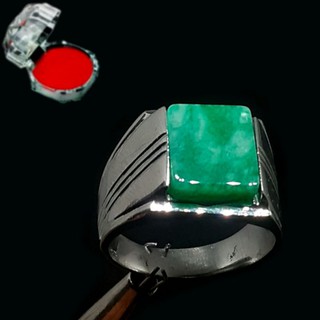 Nhẫn Ngọc Bích Màu Xanh Ngọc Bích Sang Trọng Quý Phái