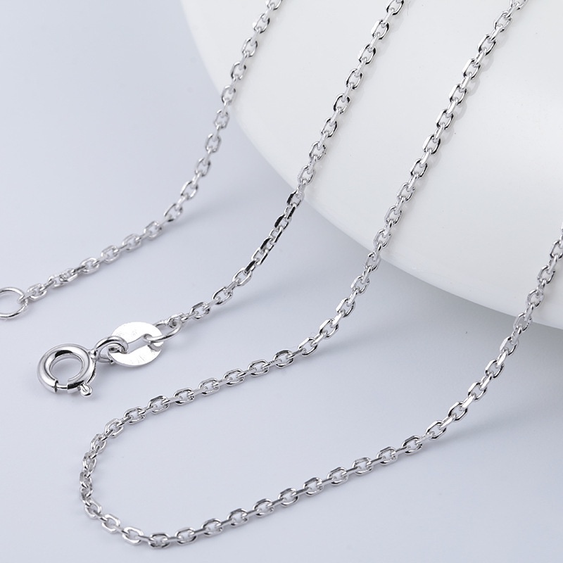 Vòng cổ Bạc 925 100% 1.5mm Cắt 14-24 &quot;Thời Trang