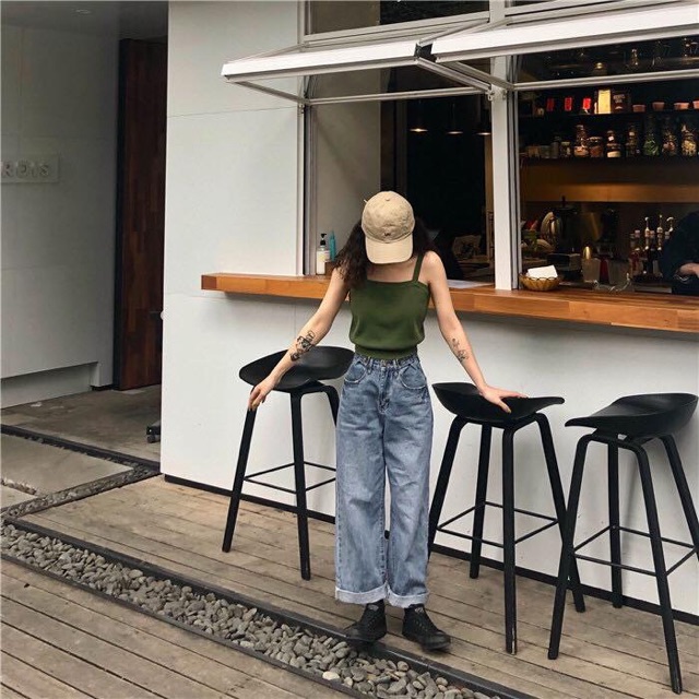 ÁO HAI DÂY LEN MỎNG