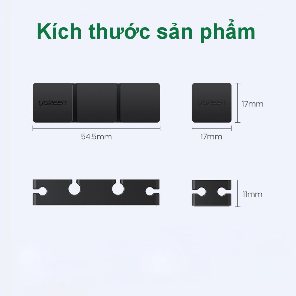 Kẹp cố định dây tai nghe, dây mạng, dây sạc giúp gọn không gian  UGREEN 70585