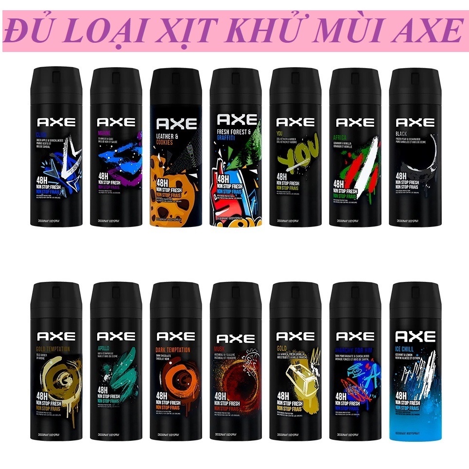 Xịt Khử Mùi Toàn Thân Axe Thơm Quyến Rũ Cho Nam 150ml
