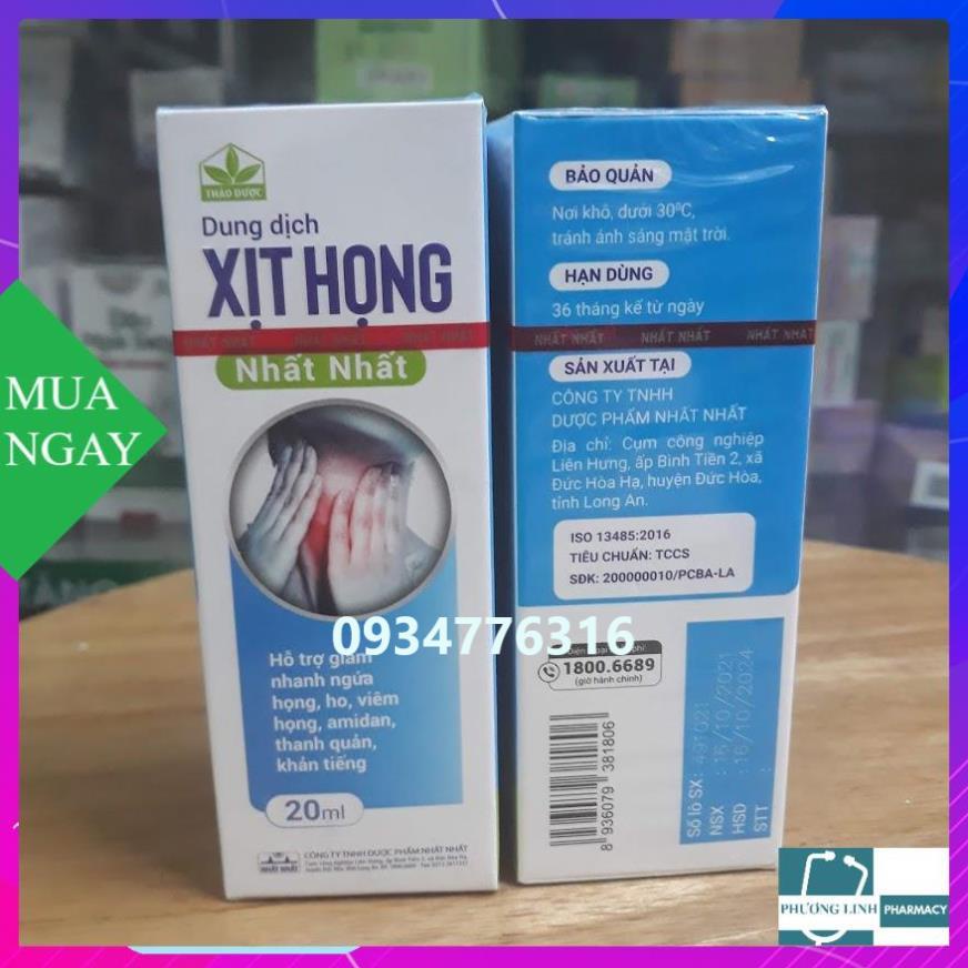 Xịt Họng Nhất Nhất - hỗ trợ làm giảm nhanh ngứa họng, ho, khản tiếng