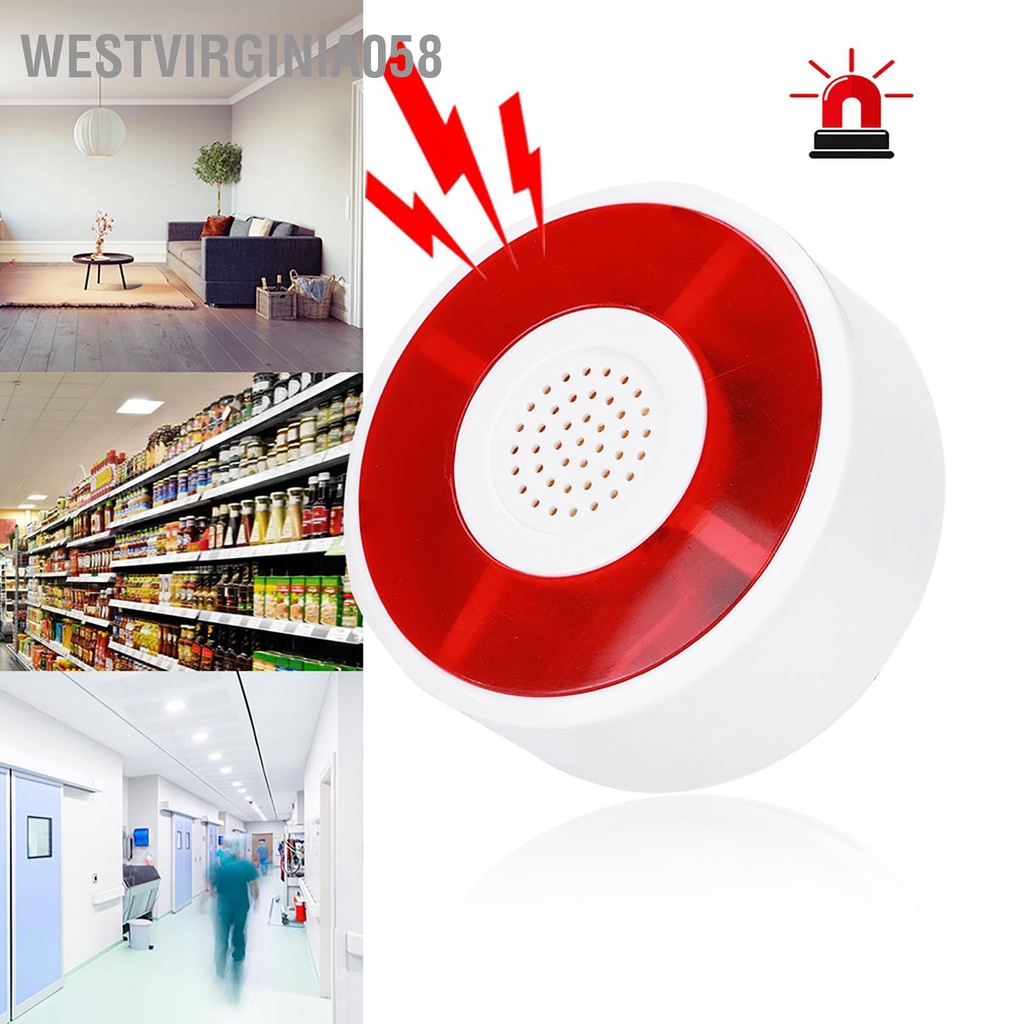 Có thể bán buôn Đèn chớp LED DC 12V Cảnh báo an ninh Báo động nhấp nháy Tín hiệu đèn cảnh Còi Westvirginia058 Hàng giao ngay