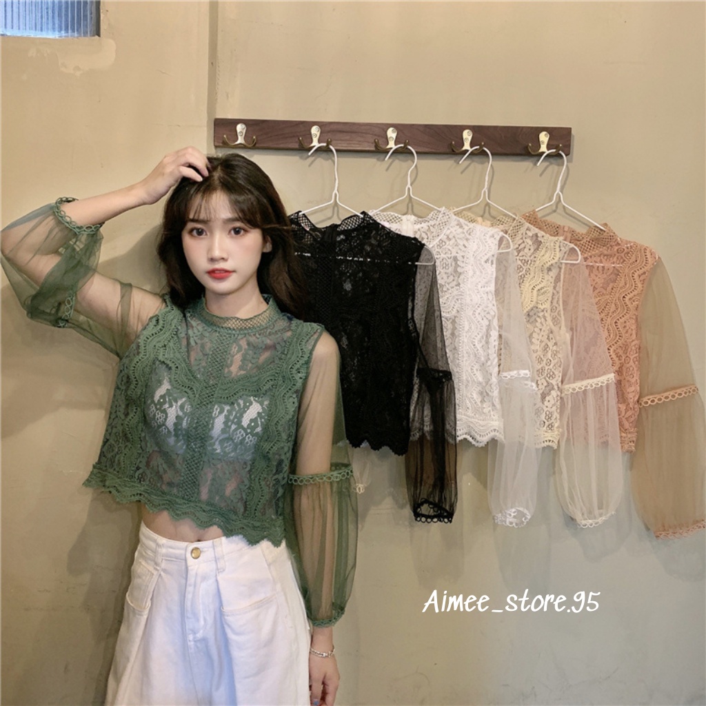 Áo ren cổ tròn - AR02 phong cách cá tính, hợp thời trang