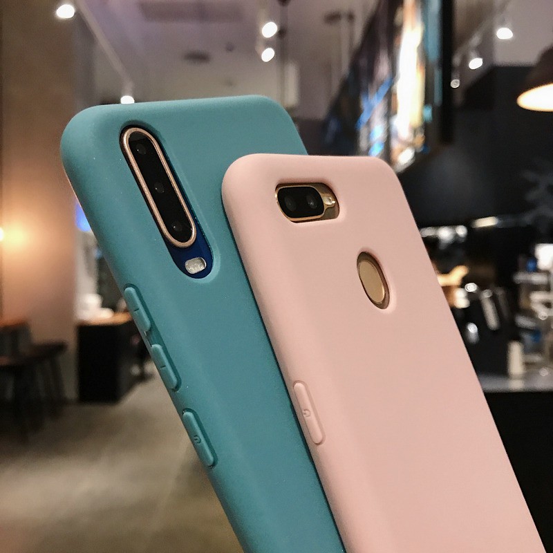 Ốp lưng iPhone 12 mini 11 Pro X XR XS Max 8 7 6 6S Plus SE 2020 Simple Macaron Solid Color Matte Texture Soft TPU case /XLD