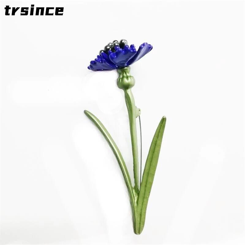 Ghim Cài Áo Hình Bông Hoa Đính Ngọc Trai Phong Cách Vintage