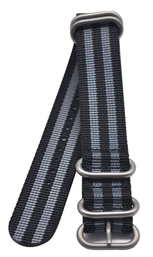 Nylon Watch dây đeo 18mm Canvas Strap 24mm Đồng hồ Nylon Dây đeo cho phụ nữ 20mm Nato Zulu Dây đeo 22mm Nato Nylon Sọc Đồng hồ dây đeo 26mm