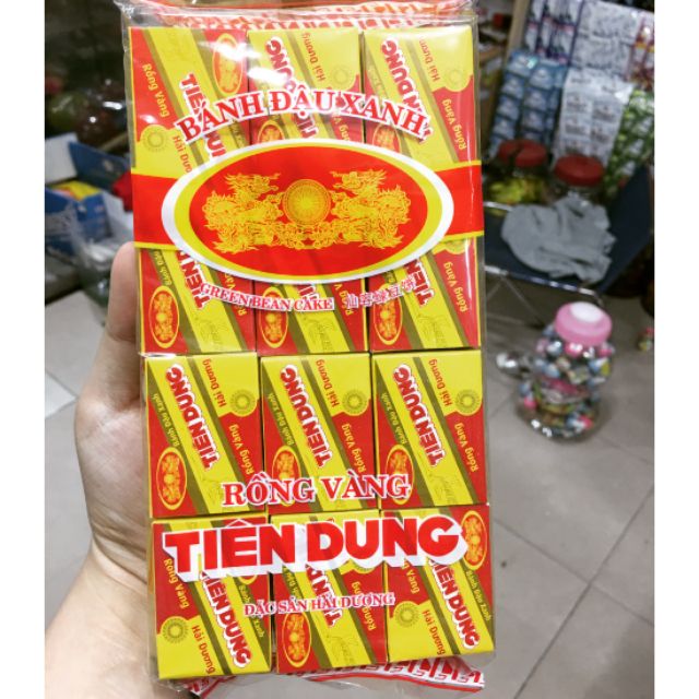 1 vỉ 24 cái bánh đậu xanh rồng vàng công ty Tiên Dung 350gr