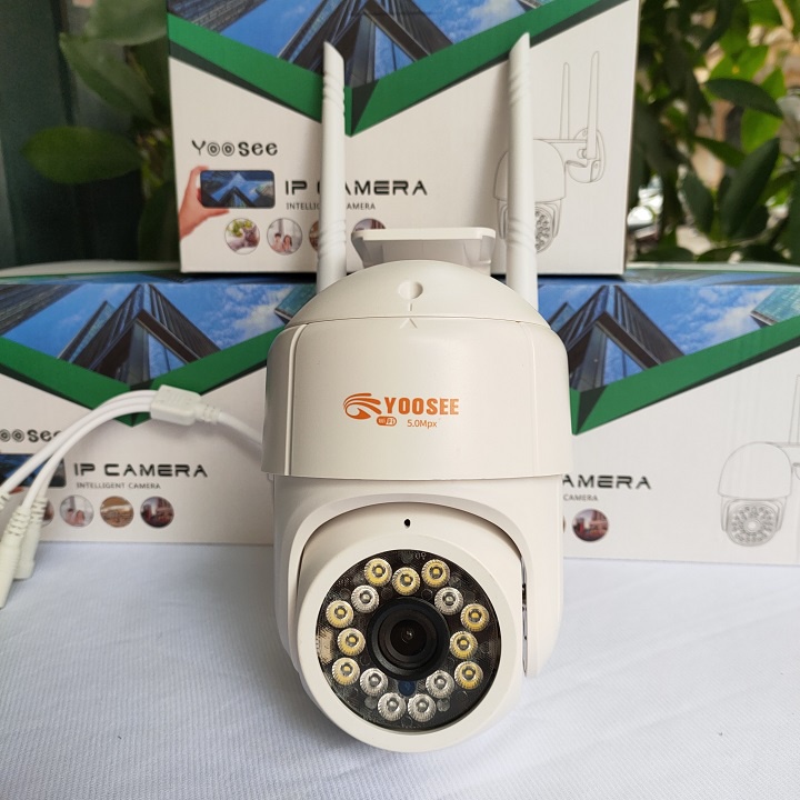 Camera yoosee ngoài trời Ptz 15 đèn quay quét 360 độ, đàm thoại 2 chiều, có màu ban đêm