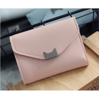 Ví Ngắn Cầm Tay Nữ 🎁FREESHIP 50K🎁 Ví Cầm Tay Nữ Hàn Quốc Khoá Mèo Đựng Tiền Mini Giá Rẻ, Nhiều Ngăn Siêu Tiện Dụng