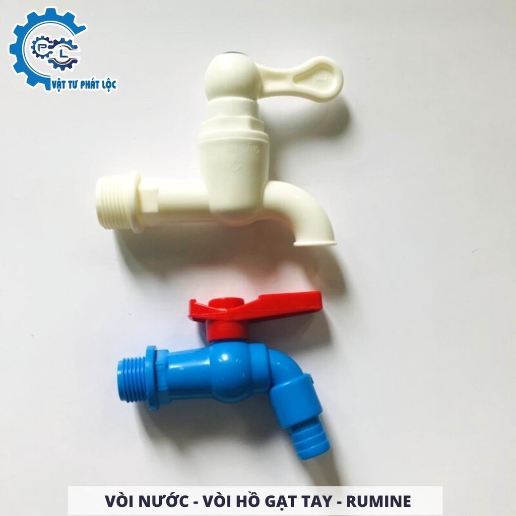 Vòi nước - Vòi hồ gạt tay – Rumine nhựa phi 21, 27