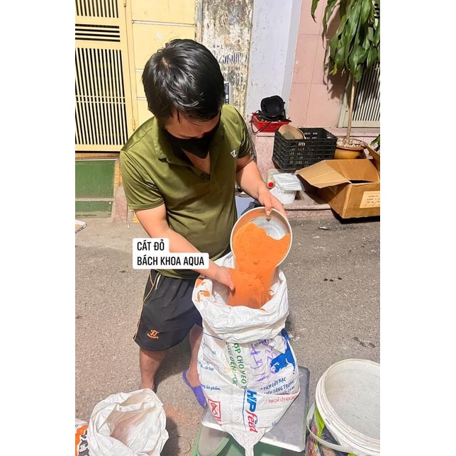 Cát đỏ trải nền bể thủy sinh