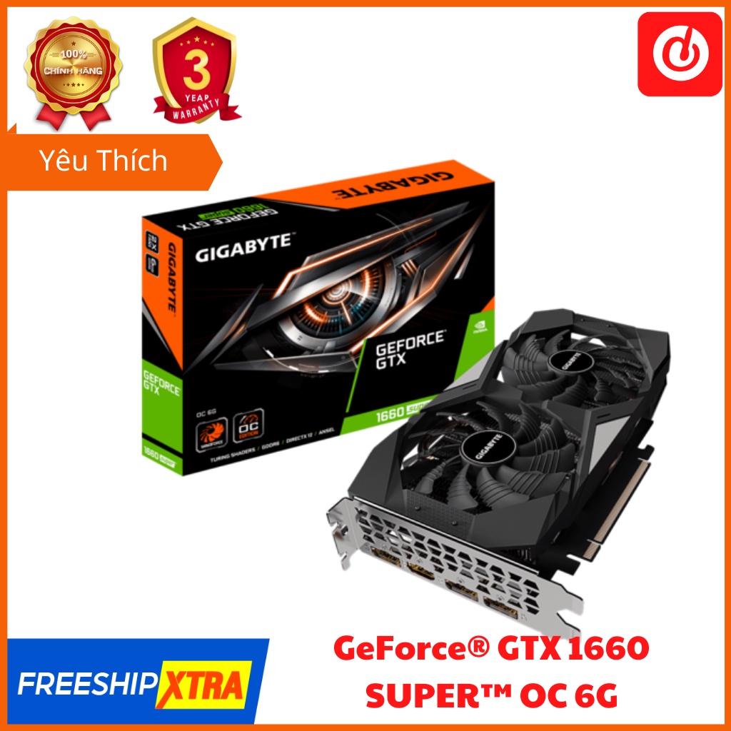 [FREE SHIP] Gigabyte GeForce GTX 1660 SUPER OC 6GB GDDR6
