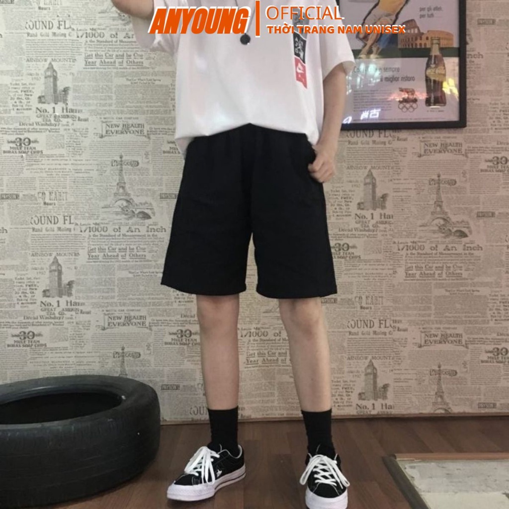 Quần short nam ANYOUNG- Quần short unisex hàn quốc QS308