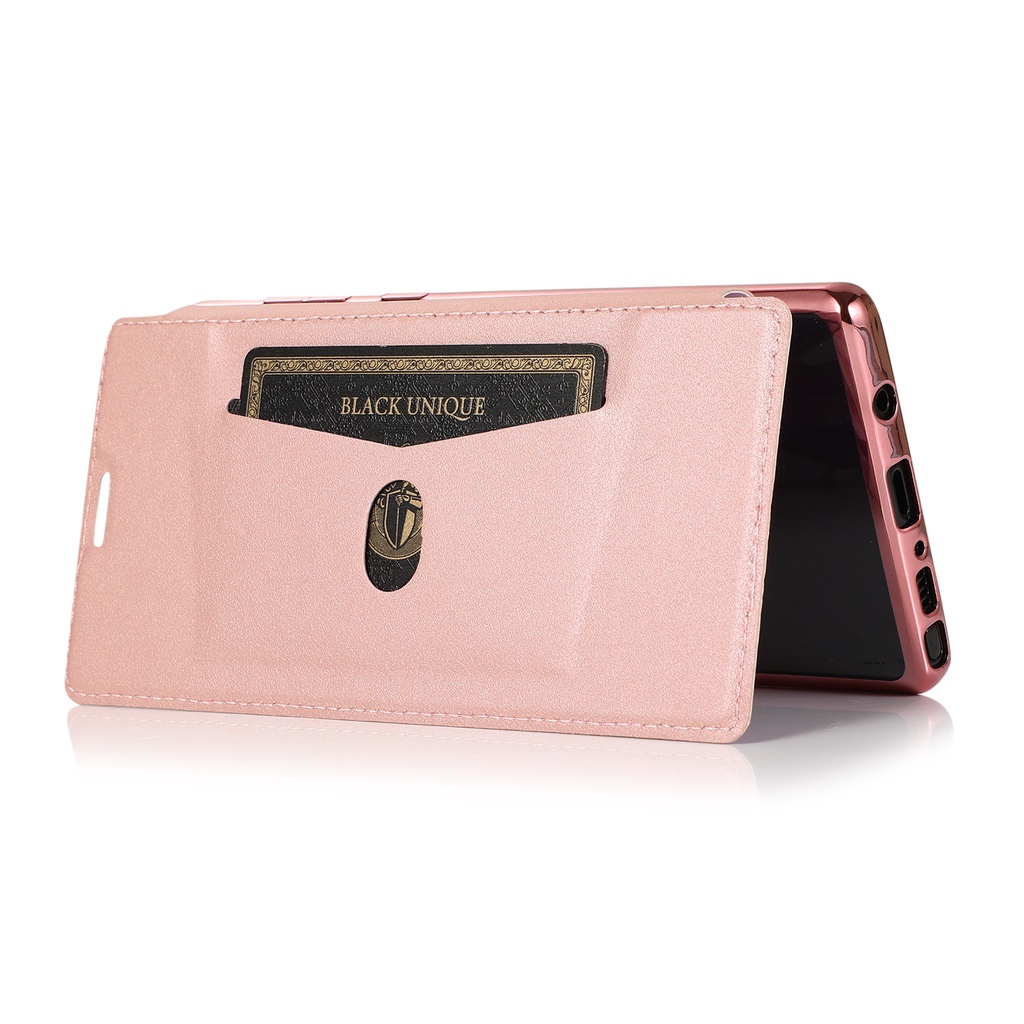 Bao da điện thoại PU nắp lật vân đá cẩm thạch có ngăn thẻ cho Samsung Galaxy S10 S9 S8 Plus S10+ S9+ S8+ S10E Note 9 8