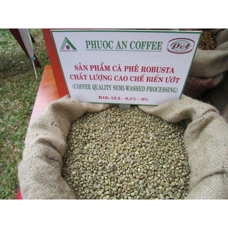 1 kg cà phê nhân robusta (hạt chưa rang)