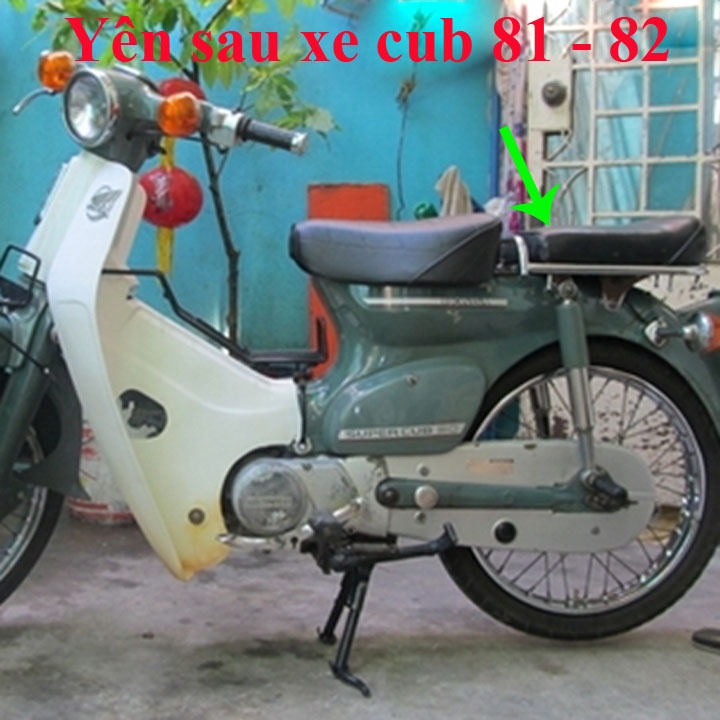 Bộ baga - ghế đệm sau cho xe CUB 82  {UY TÍN} Baga sau xe Cub 82 có đầy đủ đệm yên siêu đẹp - SPS-DG