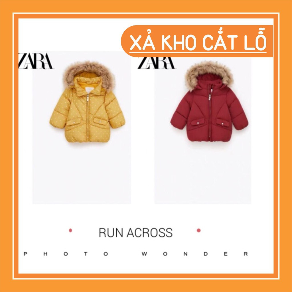 Áo phao Zara vàng bi và mận đỏ