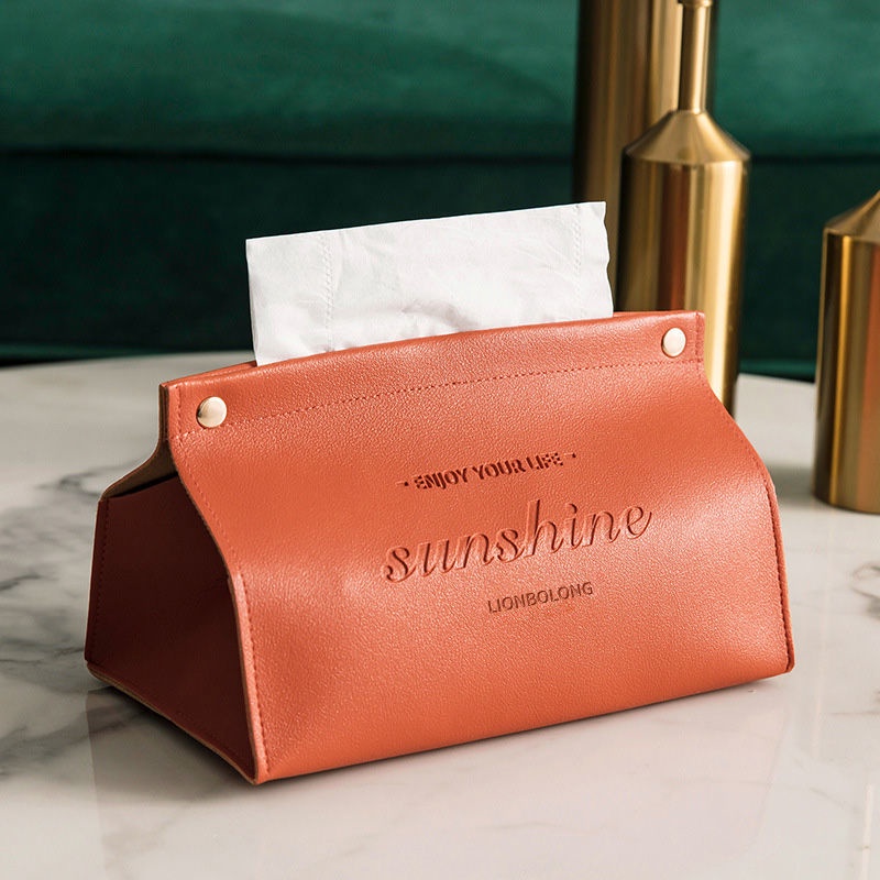 Hộp Đựng Khăn Giấy Bằng Da Cao Cấp Phong Cách Bắc Âu