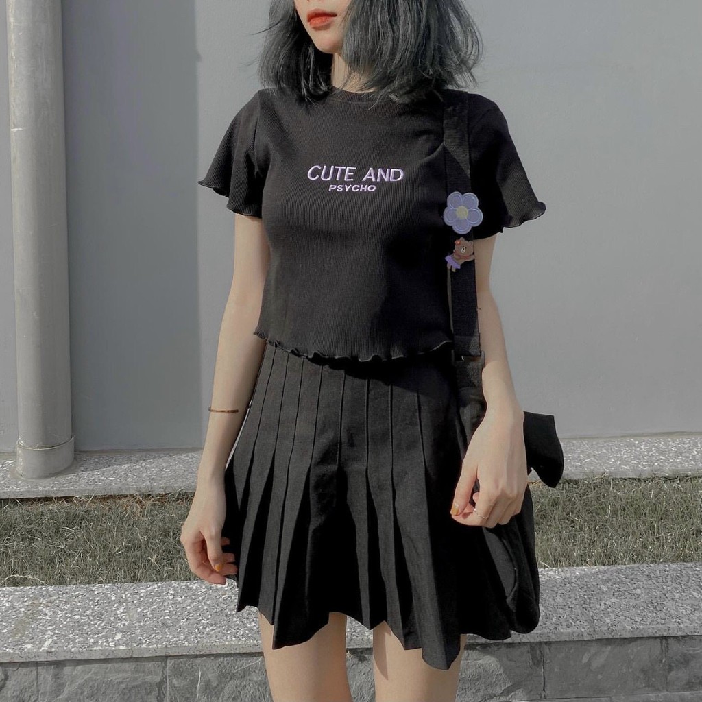 Áo Croptop Cute And Psycho - Dưới 52kg | WebRaoVat - webraovat.net.vn