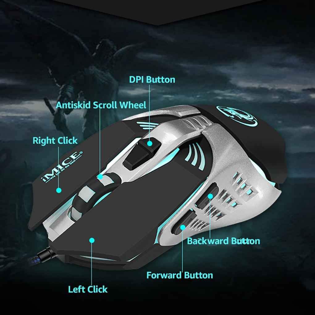 Chuột quang có dây 3200DPI gắn đèn LED dùng để chơi game