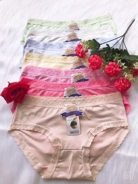 QUẦN LÓT COTTON THÁI SIÊU HÓT(viền ren)