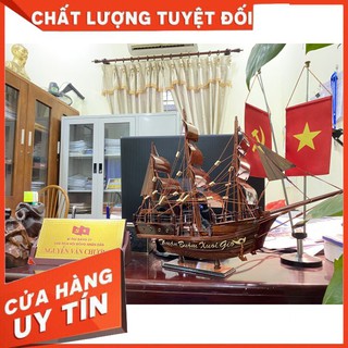 [CAO CẤP] Thuyền THUẬN BUỒM XUÔI GIÓ- Tàu Chở Hàng Dài 55cm Gỗ Cẩm Lai Tự Nhiên