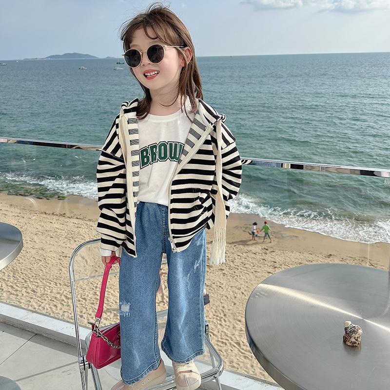 Áo Hoodie Cô Gái Sọc Hàn Quốc Mới