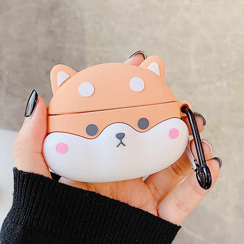 Vỏ đựng bảo vệ hộp sạc thích hợp cho tai nghe Airpods 1 / 2 hình con rồng 3d ngộ nghĩnh bằng silicone