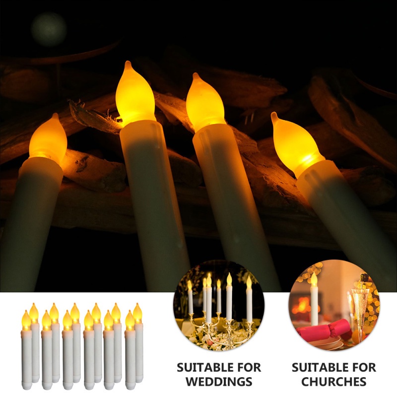 Đèn LED Hình Nến 16.5cm Chạy Bằng Pin Dùng Trang Trí Nhà Cửa/ Tiệc Cưới