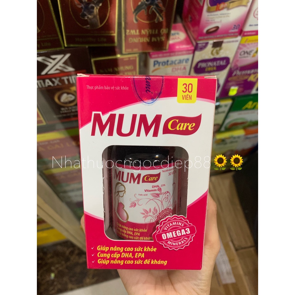 Viên uống bổ bầu MUM CARE - bổ sung DHA, sắt, axit folic và các vitamin khoáng chất cần thiết ( Hộp 30 viên)