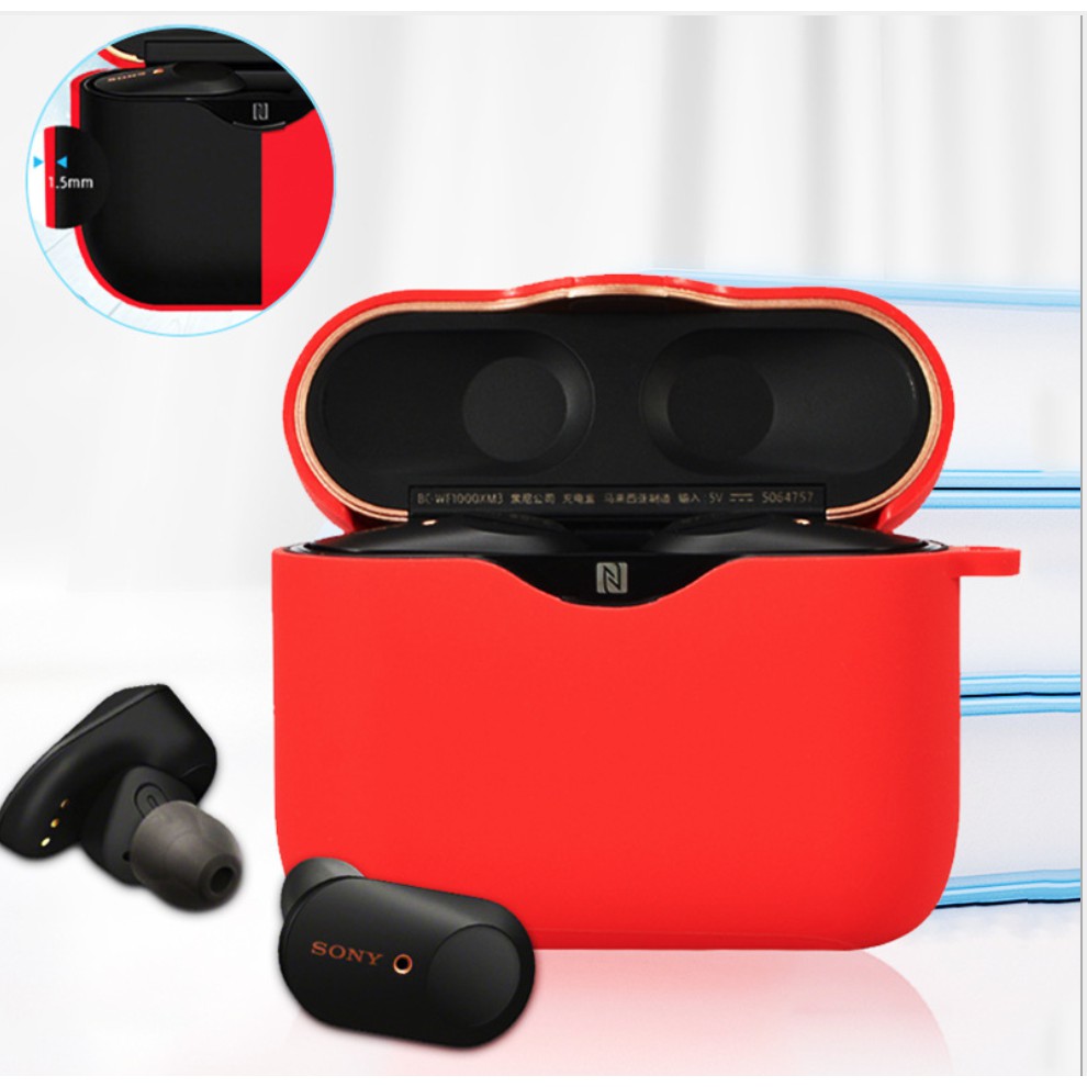 Silicon bảo vệ hộp sạc tai nghe Sony WF-1000XM3 / WF-SP800N - Bao silicon - Case bọc hộp sạc
