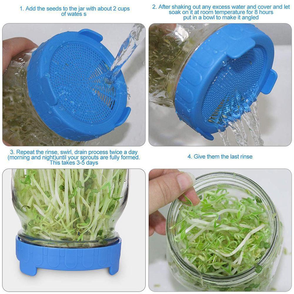Nắp Đậy Trồng Cây Rau Củ Quả Cho Mason Jar Cấp Thực Phẩm