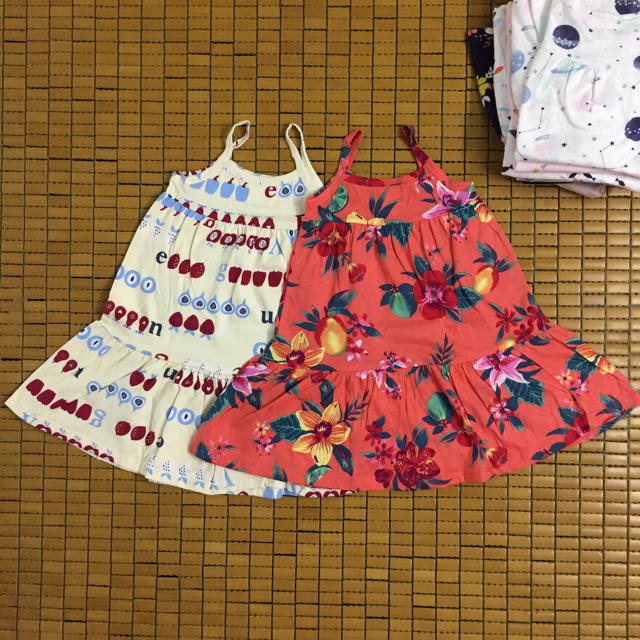 Váy 2 dây bé gái! vải xuất dư. Váy Cotton Mềm, mát. Phom dễ mặc, thích hợp cho bé đi học, đi chơi mà vẫn xinh xắn.
