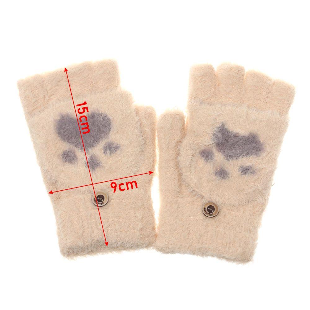 1 Đôi Găng Tay Giữ Ấm Mùa Đông Bằng Nhung Dày Dặn Cho Bé