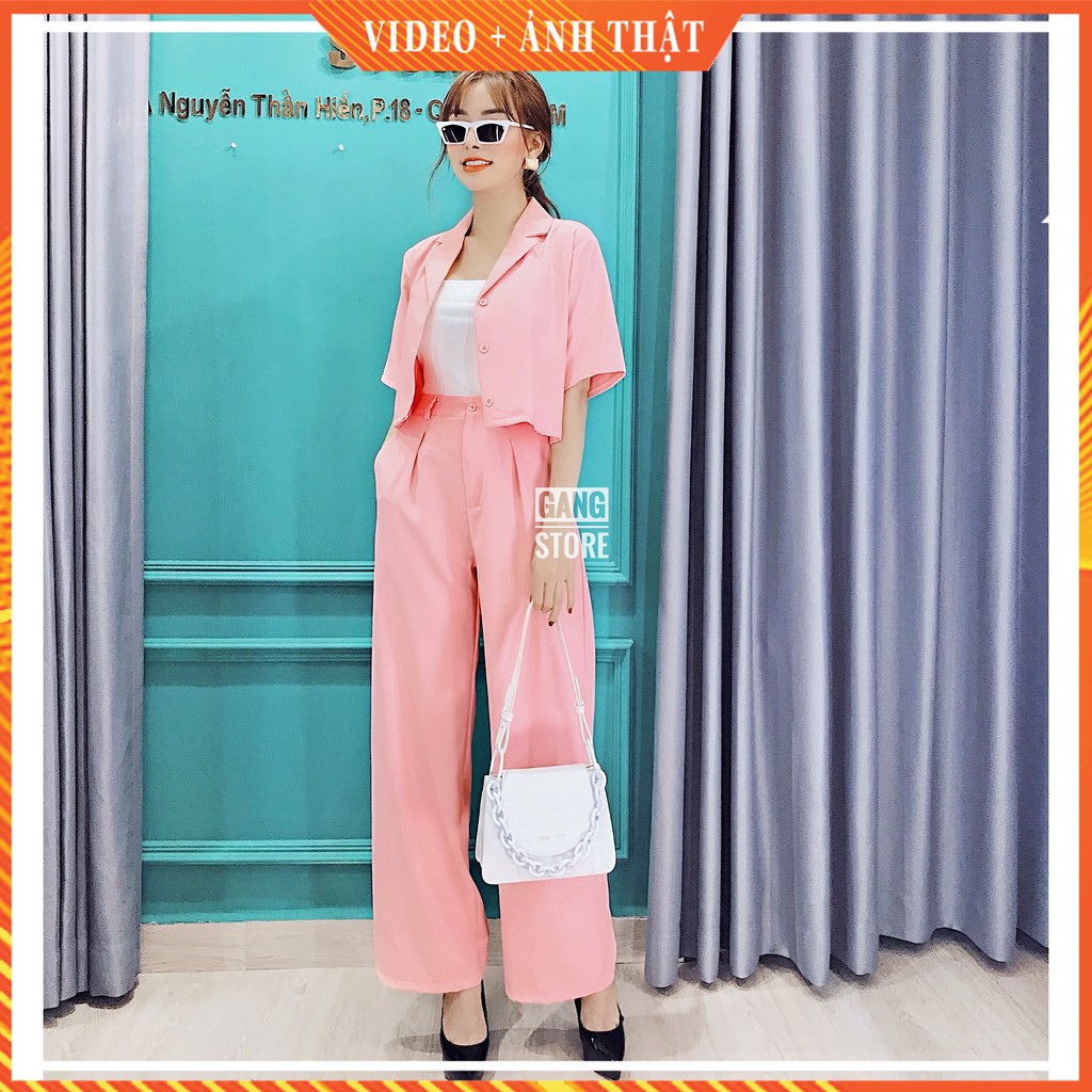 Bộ vest croptop nhiều màu Dưa Gang Store SCT01 chính hãng | BigBuy360 - bigbuy360.vn