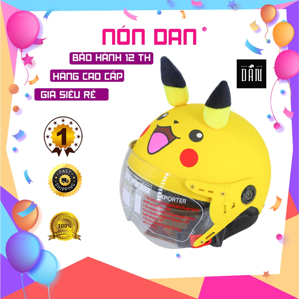 NÓN BẢO HIỂM PIKACHU CHO BÉ SIÊU DỄ THƯƠNG (GIÁ SỈ) (ĐƯỢC LỰA MẪU)