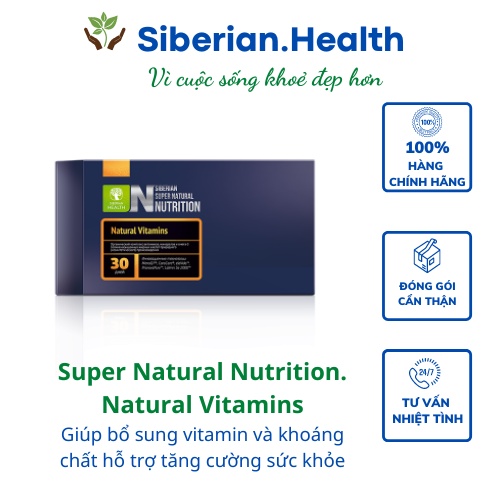 Thực phẩm bảo vệ sức khỏe Siberian Super Natural Nutrition. Natural Vitamins bổ sung vitamin và khoáng chất