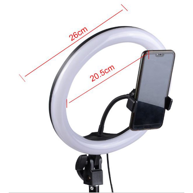Đèn Led Ring RL-12 điều chỉnh 3 nhiệt màu quay, chụp, makeup