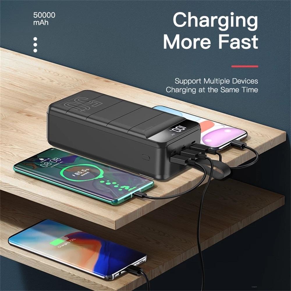 Sạc dự phòng KUULAA KL-O144 50000mAh 3 cổng kết nối có màn hình hiển thị