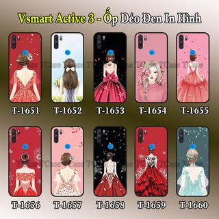 Ốp lưng Vsmart Active 3 dẻo đen in hình Cô gái
