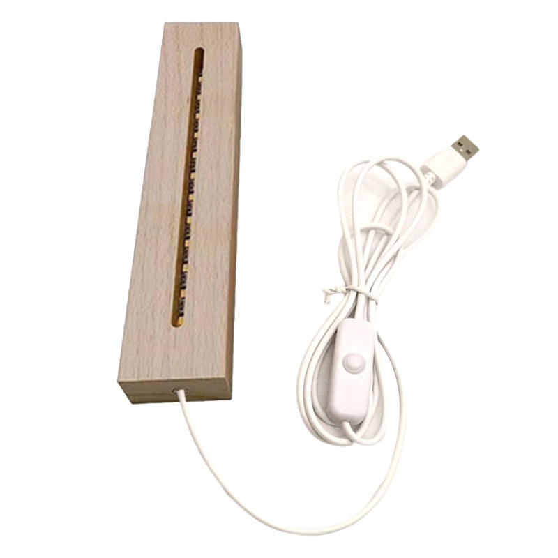 Đế gỗ đứng trưng bày đèn led hình chữ nhật nghệ thuật