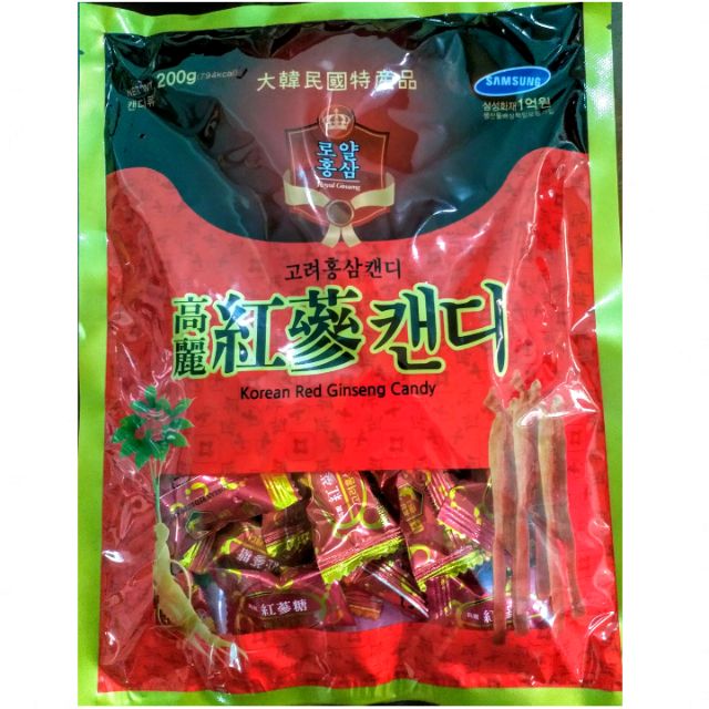 Kẹo Hồng Sâm Hàn Quốc 200g (mua 8 gói tặng 1 gói)