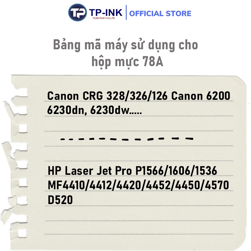 Hộp mực 78A, hộp mực máy in sử dụng cho 6200D/6230DN/6230DW/MF 4450/4750/4870 mã 78A