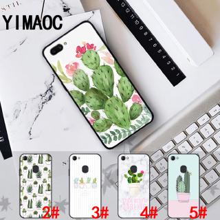 Ốp điện thoại mềm họa tiết cây xương rồng màu kẹo dễ thương 72C cho OPPO A3S A5 A37 A39 A5S A7 A59 F1S F3 A1 F5 F7 F9
