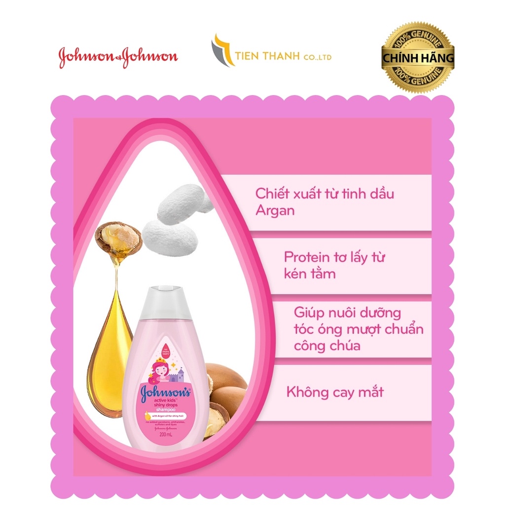 Dầu gội Johnsons Baby Các Loại ( Óng mượt/ Chắc khỏe cho bé gái/ Thơm mát năng động )- Hàng chính hã