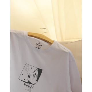 Áo thun in trắng cotton 🍄SAUDADE 🍄