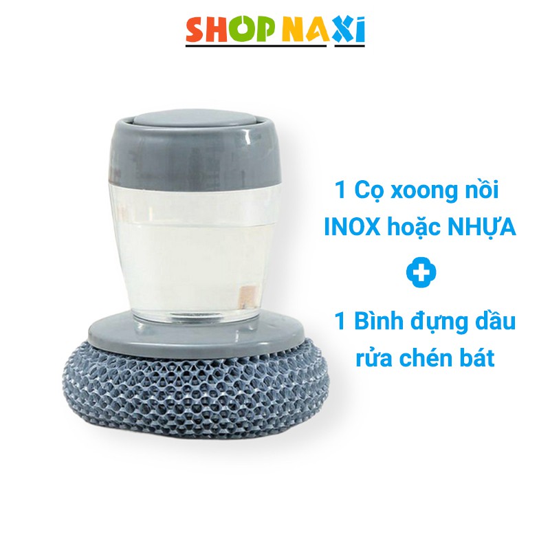 Dụng Cụ Cọ Rửa Xoong Nồi, Bát Đĩa Thông Minh Đi Kèm Bình Đựng Dầu A50